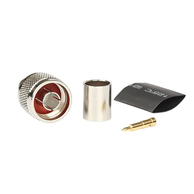 Connectors Male Crimp Rf Coaxial Connector 50 ohm for LMR400 Belde9913 RG8 Pack of 2 Piece