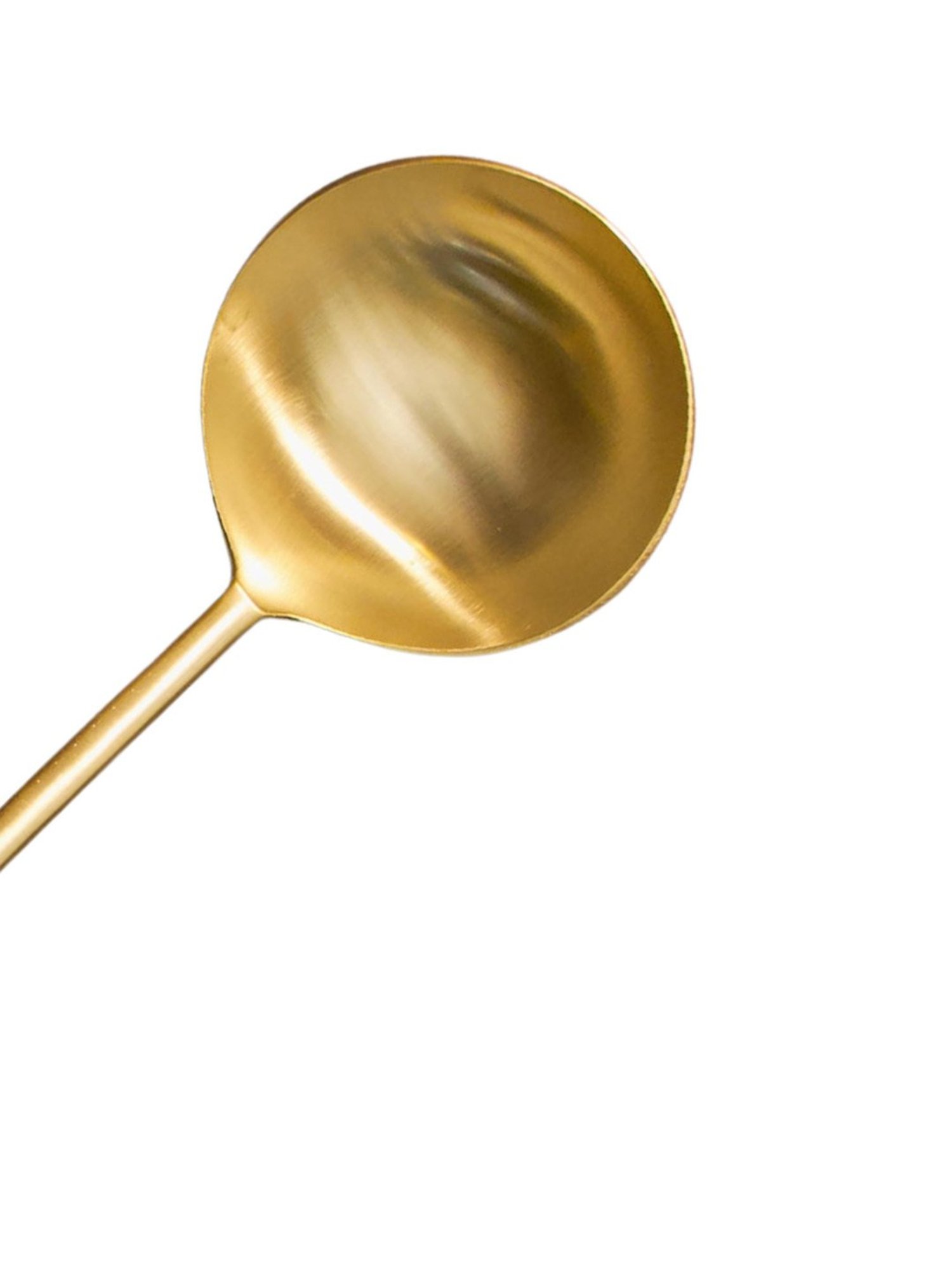 Ambi Heavy Brass Cooking Laddles / Karchi - Set Of Five - Matt Finish