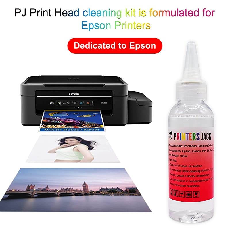 Printers Printhead Cleaning Kit for Epson WF-3640 WF-7620 WF-3620 WF-2750 WF-7610 WF-2650 WF-7710 ET-2650 ET-2550 C88 R2000 R2880 XP-420 XP-320 XP-410 XP-420 Liquid Printers