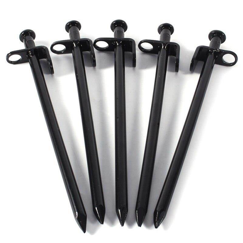 5Pcs/Lot 20Cm Steel Camping Tent Peg Tent Stakes Nail For Camping Equipment Outdoor Traveling Tent Building