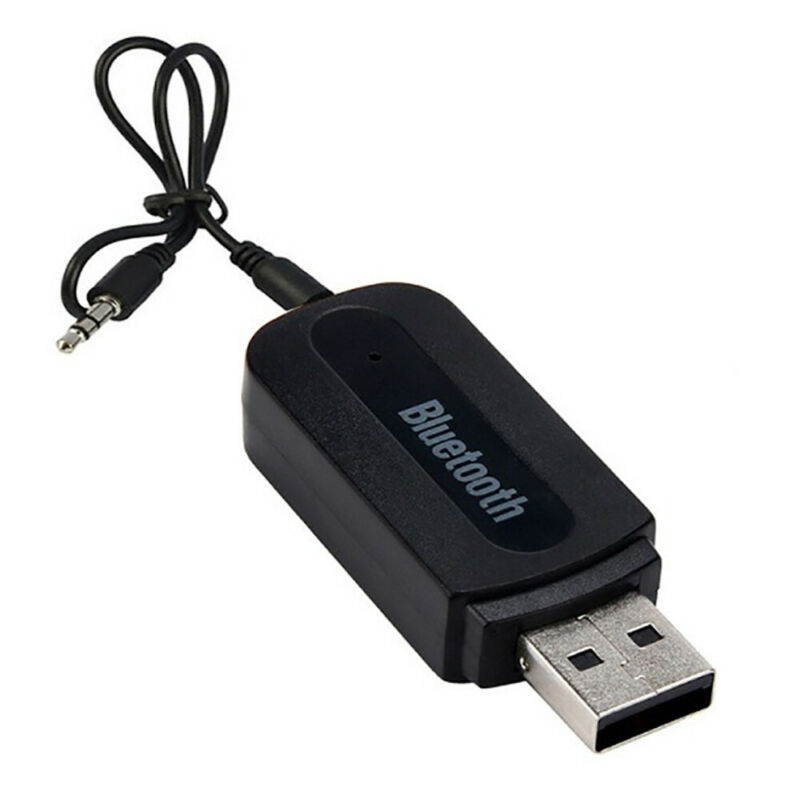 3.5mm to USB Bluetooth Wireless Receiver AUX Audio Stereo Music Adapter Converter with 3.5mm Audio Cable