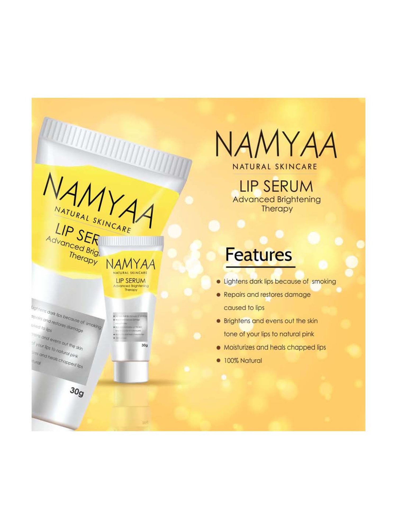Namyaa Natural Lip Serum for Dark Lips Pack of 2 - 60 gm