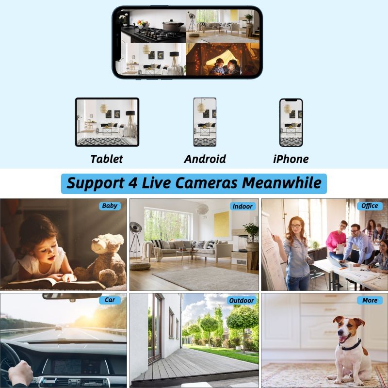 Donwell New Mini Hidden Spy Camera Wireless WIFI Night Vision 1080P HD Motion Detection IP Camera For Home Security (Black)