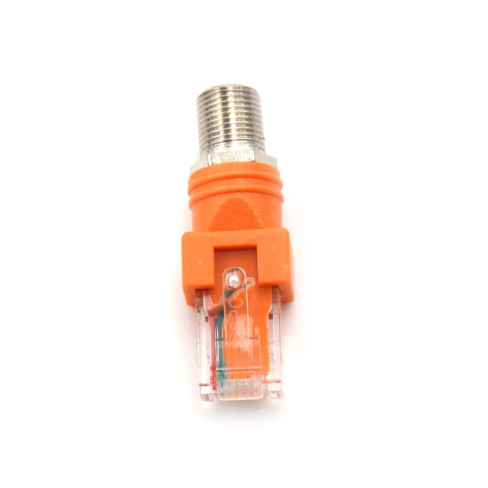 New F Female to RJ45 Male Coaxial Coax Barrel Coupler Adapter RJ45 to RF Connector