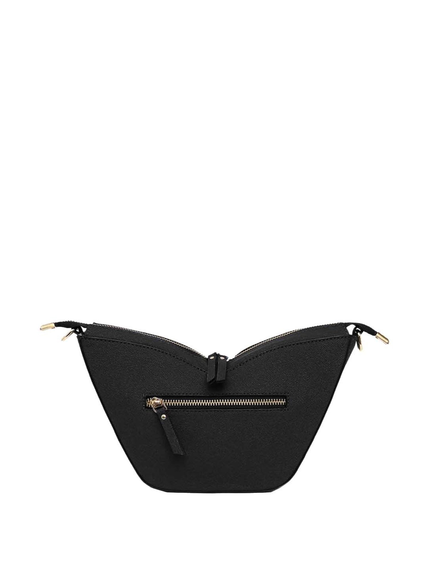 KLEIO Black Solid Small Sling Handbag