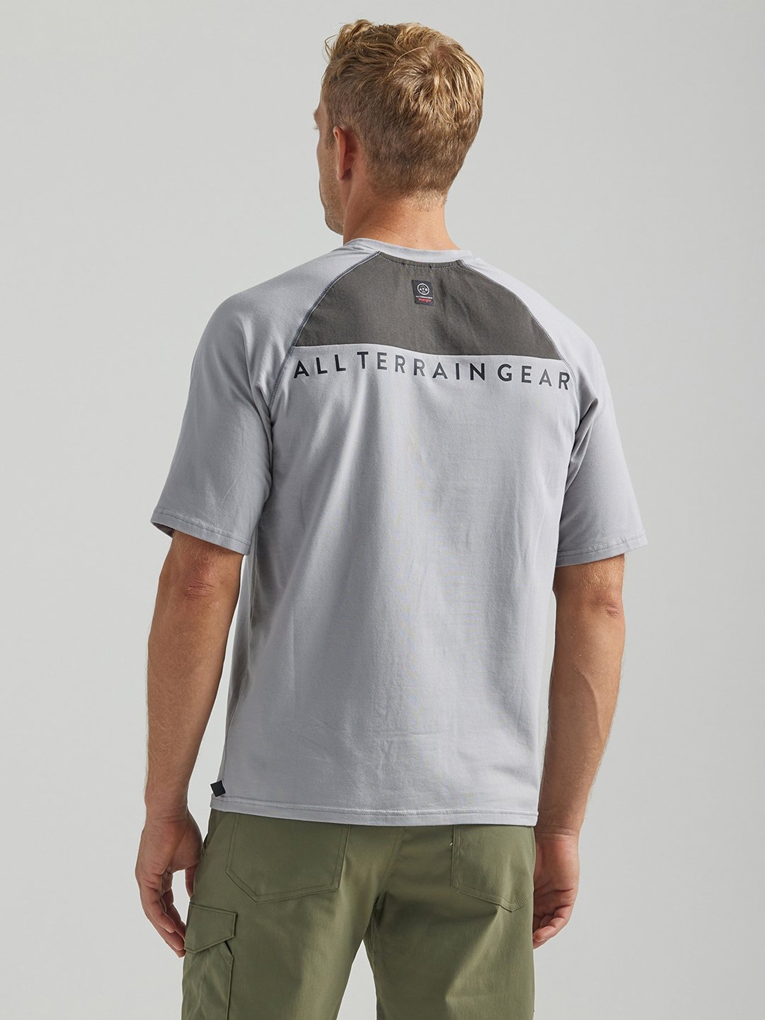 ATG By Wrangler Dusty Blue Regular Fit Crew T-Shirt