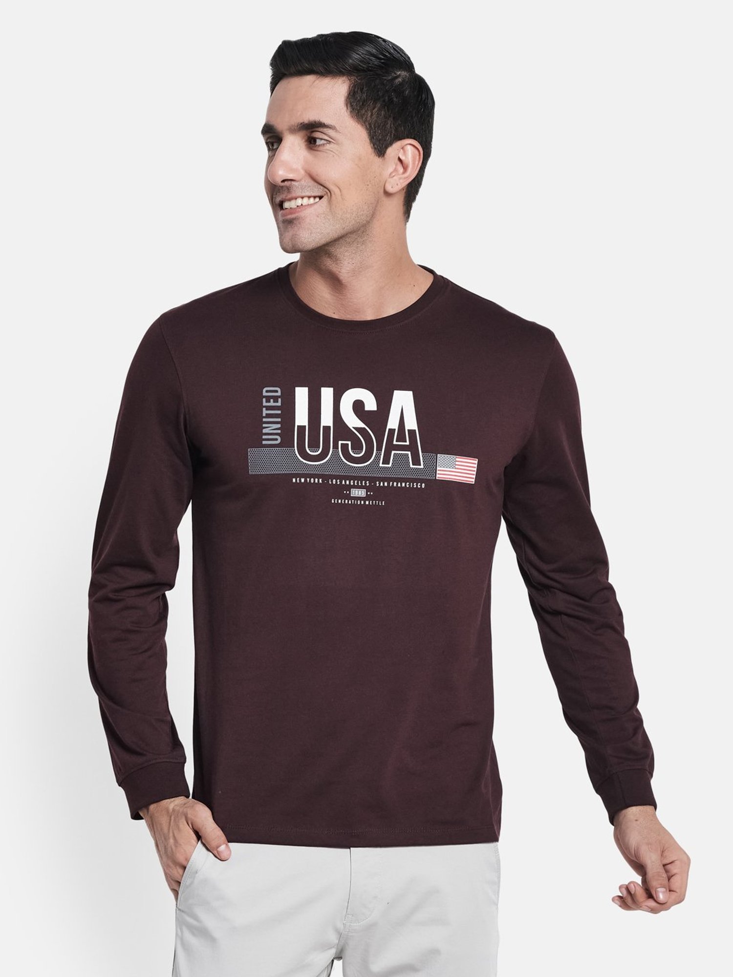 METTLE Dark Wine Crew T-Shirt