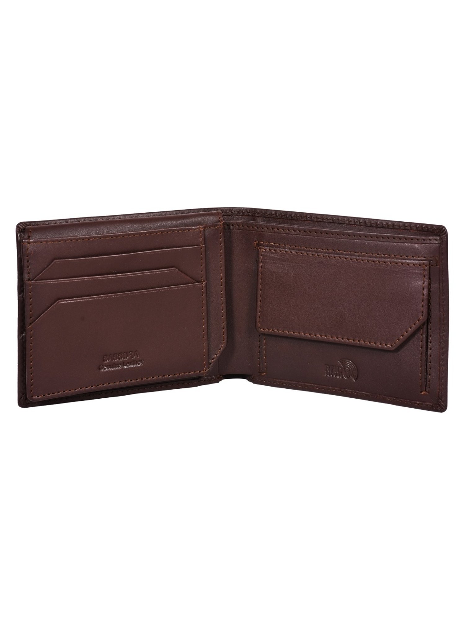 SASSORA ARLO Brown Leather Bi-Fold Wallet