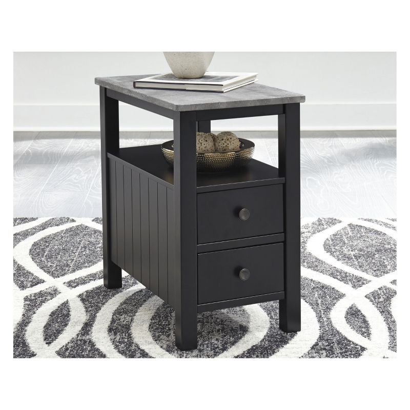 Ezmonei Chair Side End Table Black/Gray - Signature Design by Ashley