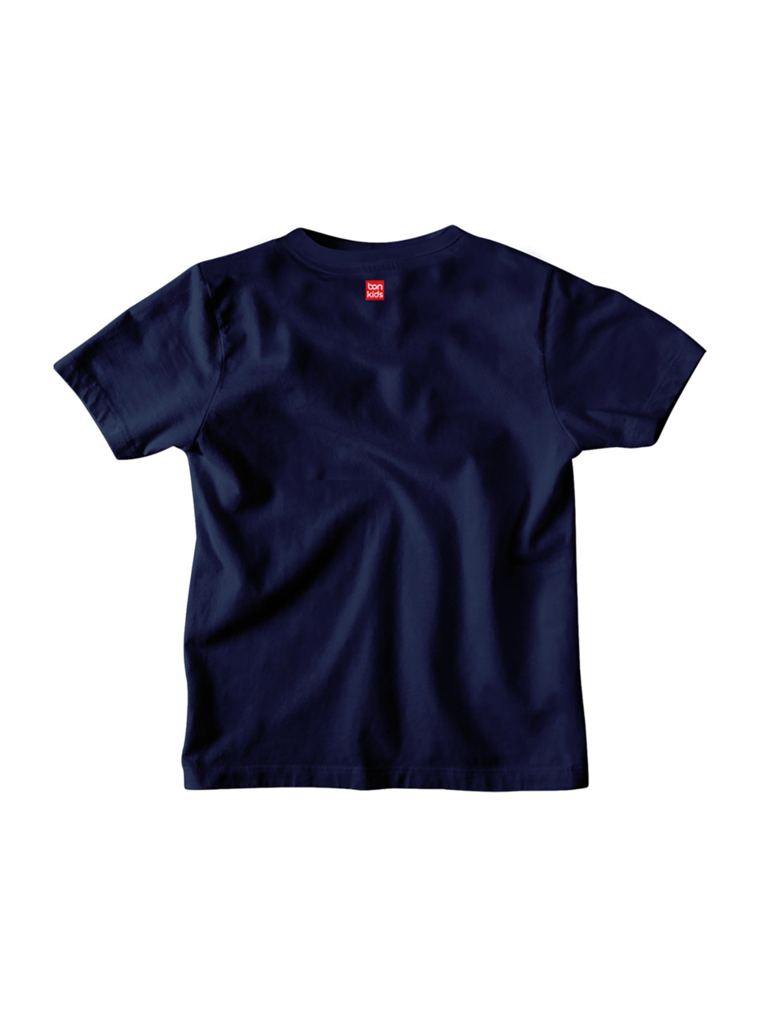 Bonkids Kids Navy & White Cotton Printed Mickey T-Shirt