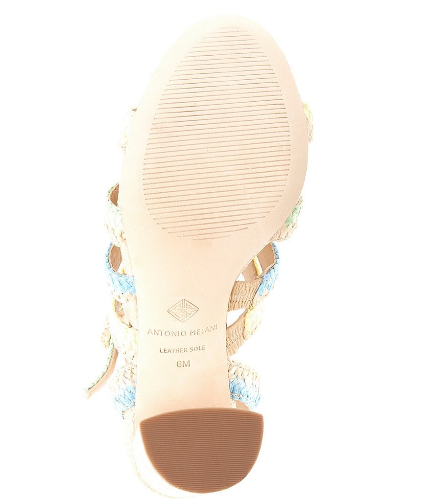 Antonio Melani Gwindolin Raffia T-Strap Dress Sandals