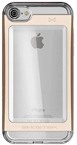 Ghostek Cloak Clear iPhone 7 Plus, iPhone 8 Plus Case with Slim Metal Bumper Design Shockproof Heavy Duty Protection Wireless Charging 2017 iPhone 8 Plus, 2016 iPhone 7 Plus (5.5 Inch) - (Gold)