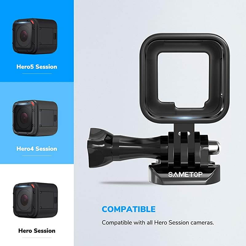Aluminum Alloy Frame Case Housing Compatible with GoPro Hero 5 Session, Hero 4 Session, Hero Session Cameras
