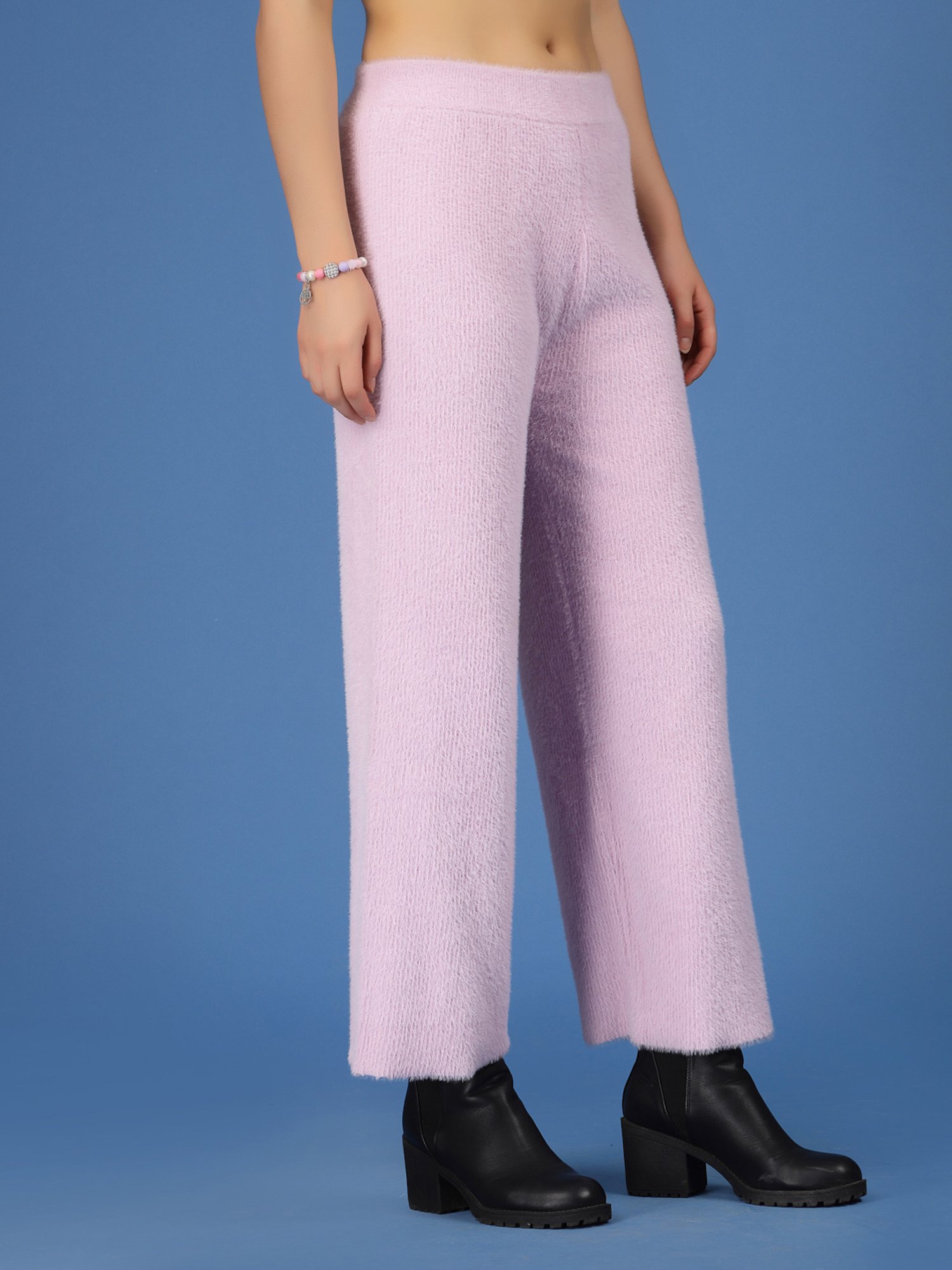 Mafadeny Mauve Regular Fit Mid Rise Palazzos