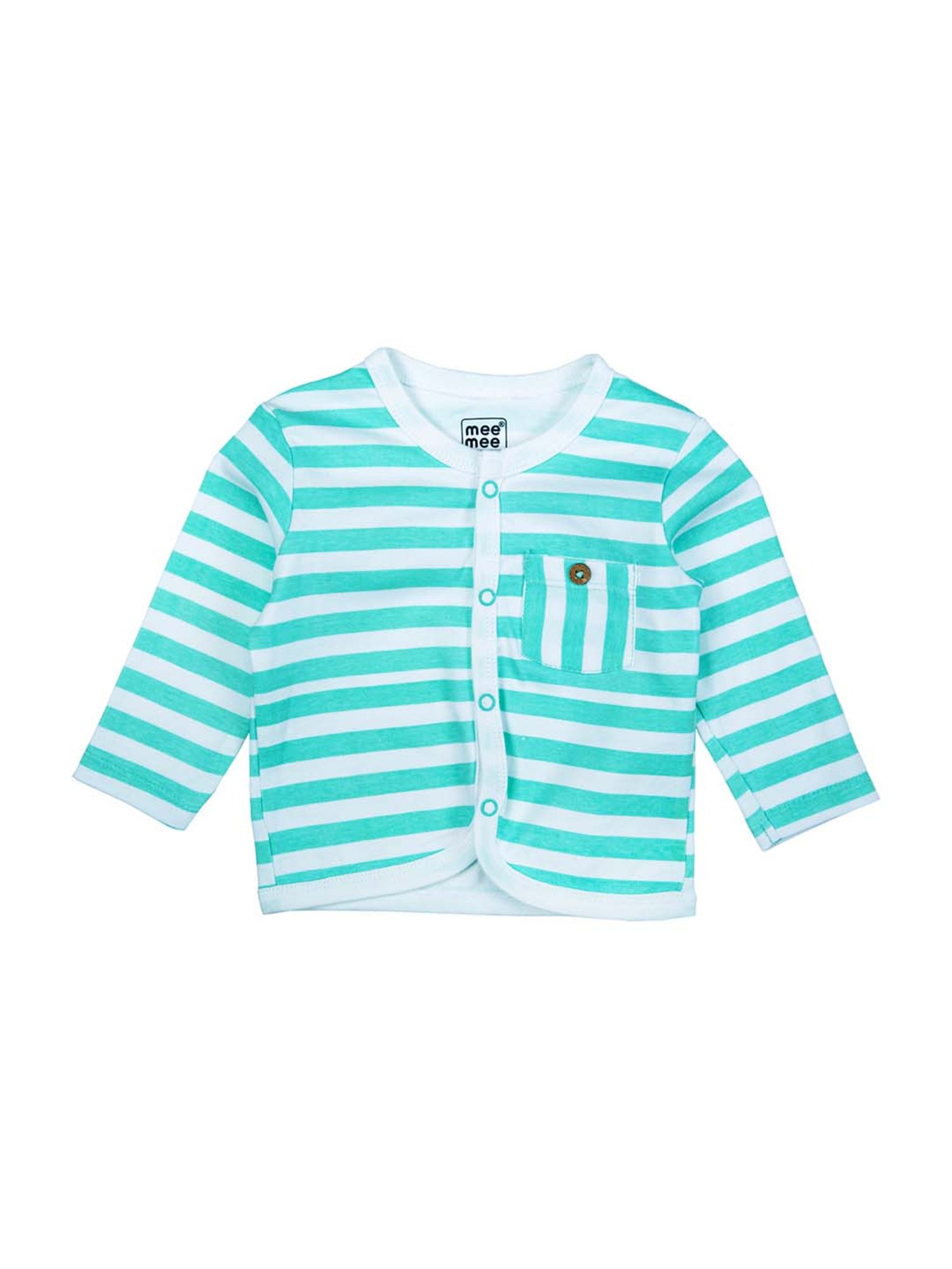 Mee Mee Kids Green Cotton Printed Jablas - Pack of 3