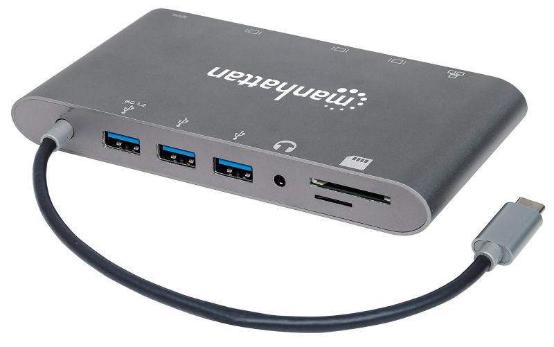 Manhattan SuperSpeed USB-C to 7-in-1 Docking Station