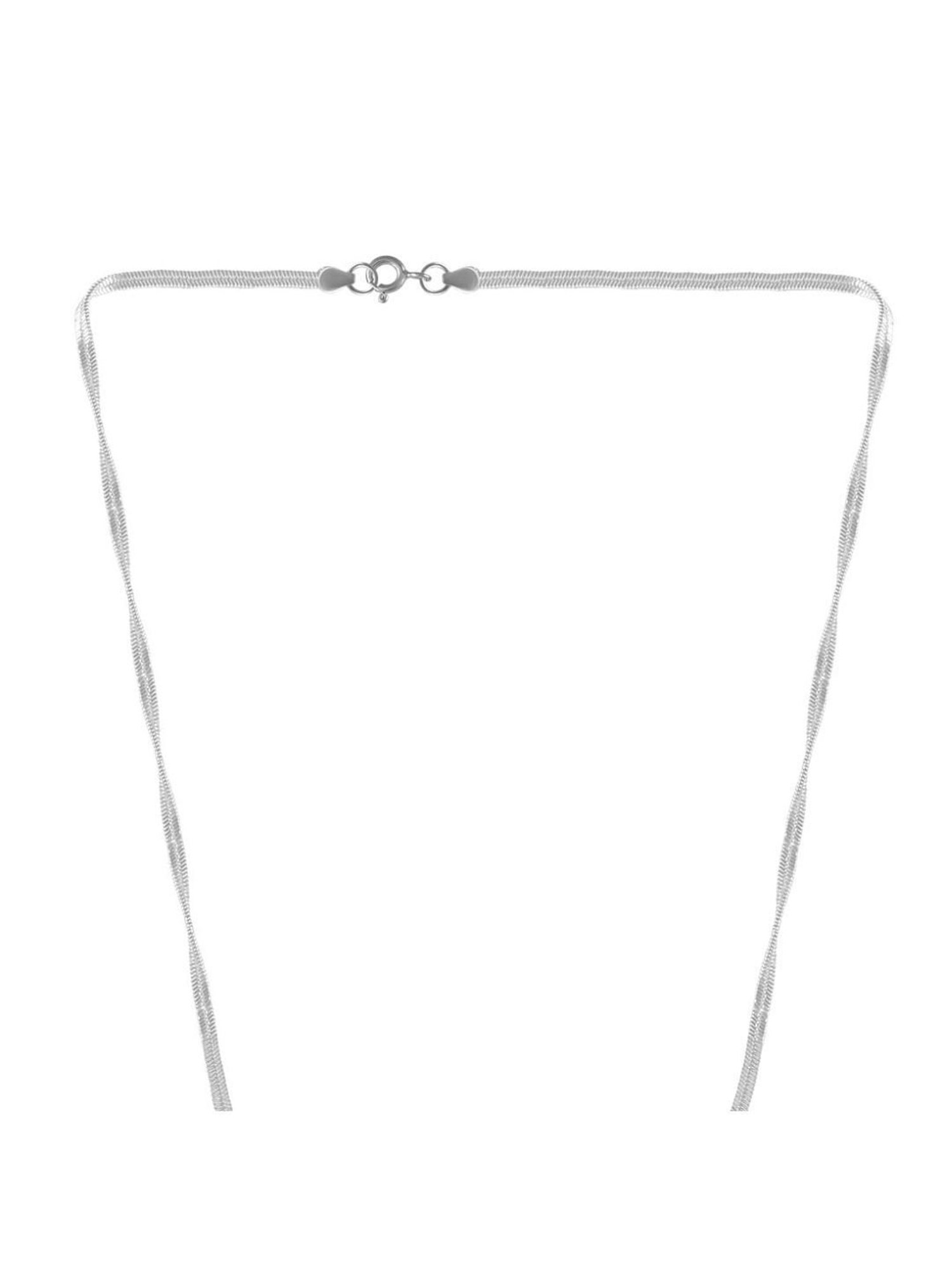 Rihi by P.C. Chandra Jewellers 92.5 Sterling Silver Snake Chain for Women & Girls