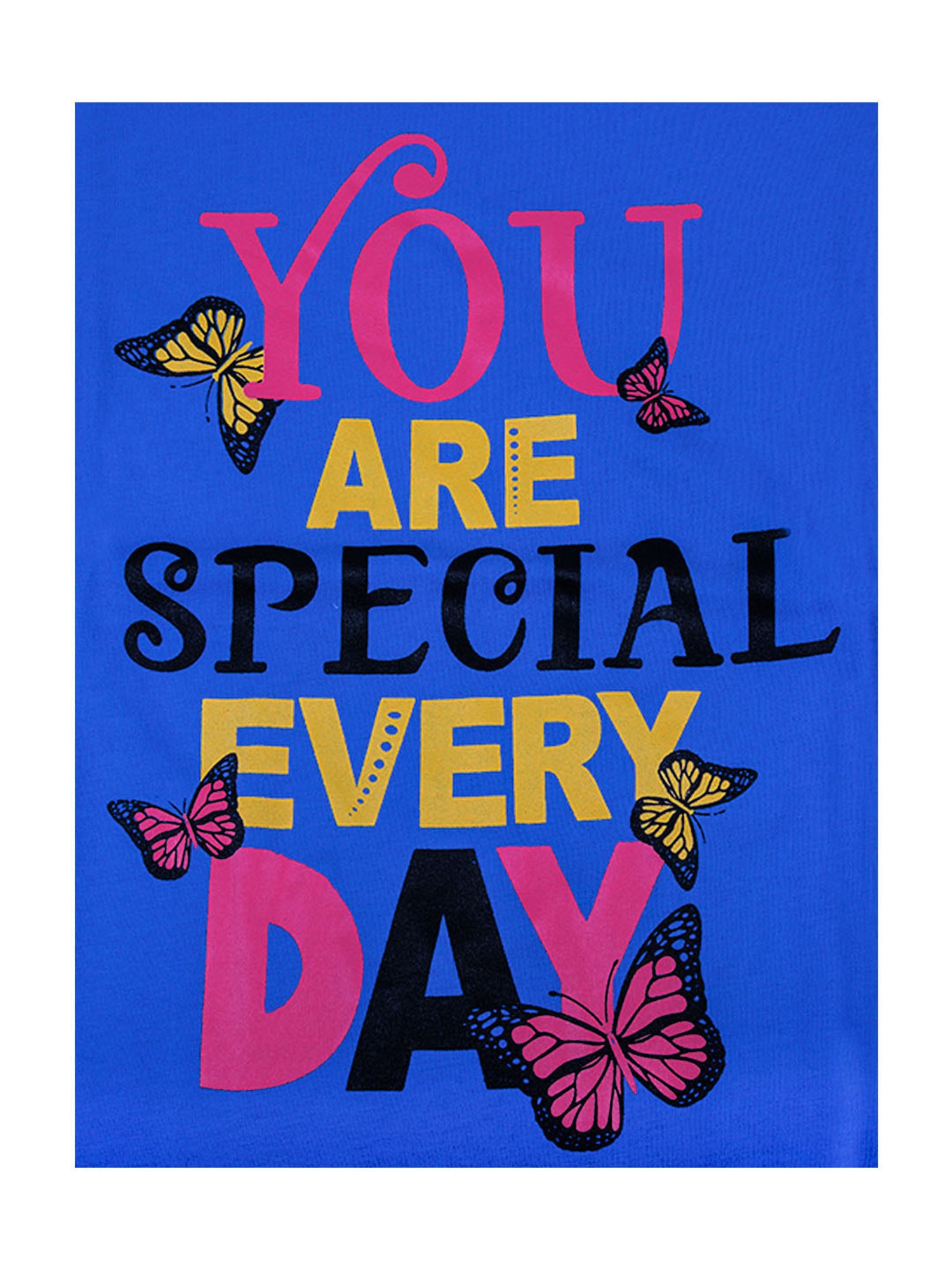 Proteens Girls Royal Blue & Grey Printed T-Shirt with Pants