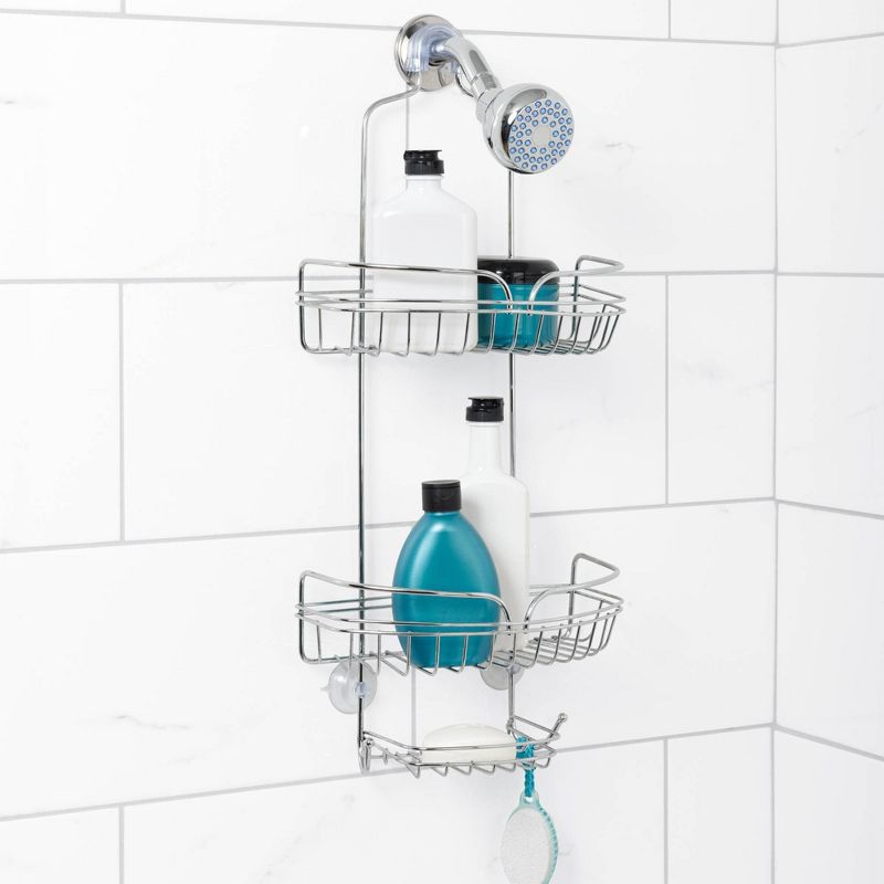 Zenna Home Over the Shower Head Rust-Resistant Caddy - Chrome