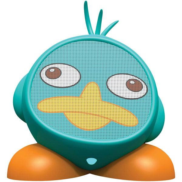 Disney? Phineas and Ferbs' Perry the Platypus Rechargeable Portable Character Mini Speaker for iPod?/MP3 Player
