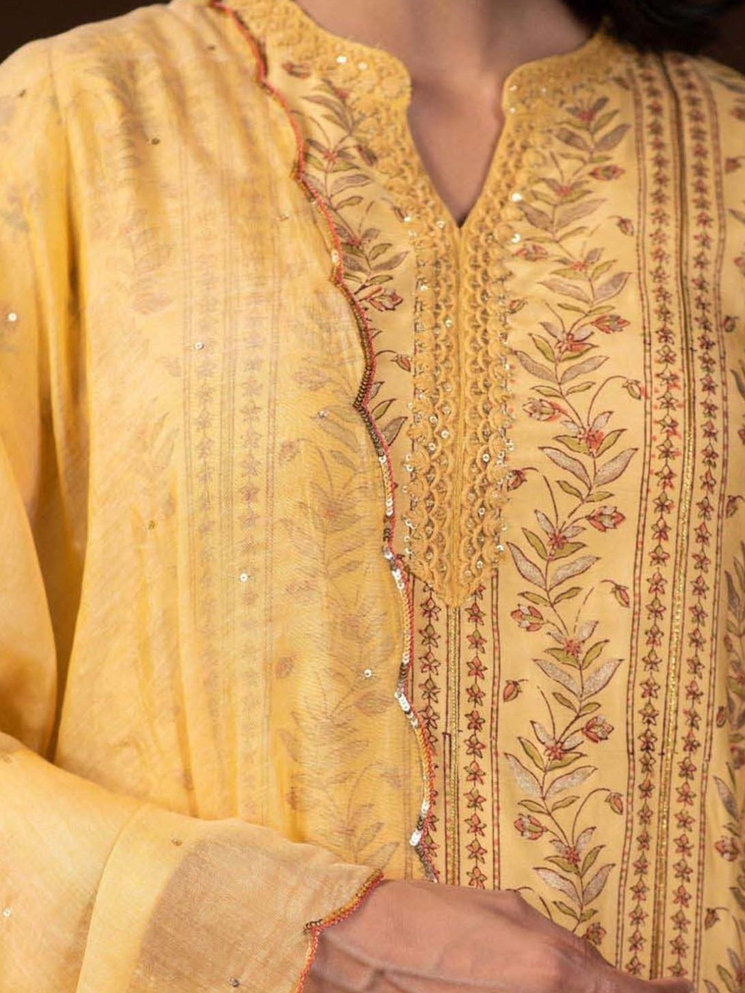 Prakriti Jaipur Yellow Chaashini Vani Kurta