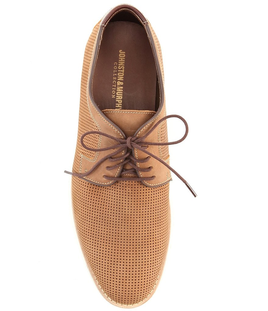 Johnston & Murphy Collection Men's Vaughn Perforated Plain Toe Shoes