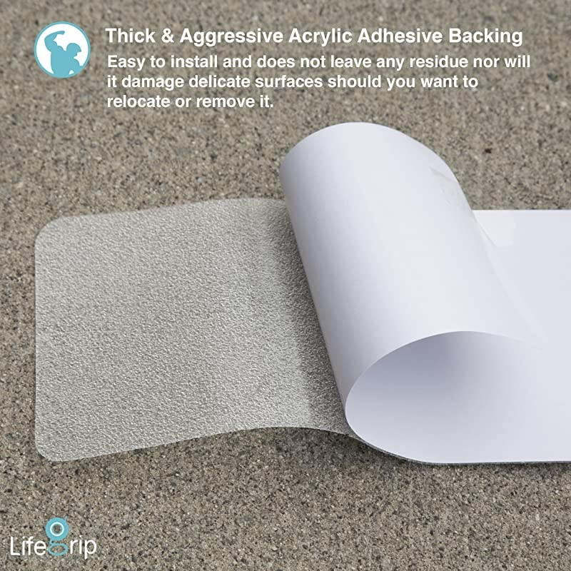 Anti Slip Waterproof Clear Safety Tape, Tub and Shower Treads, 4 inch X 30 feet, adds Non-Slip Traction to Tubs, Pools, Boats, Stairs, Transparent, Soft, Comfortable for Bare feet (4" X 30')