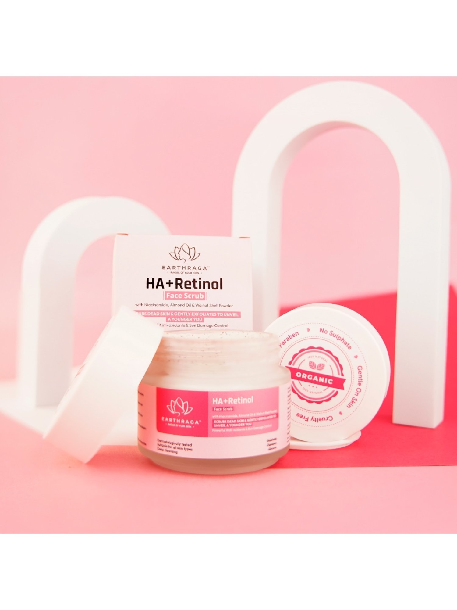 Earthraga HA + Retinol Face Scrub - 100 ml