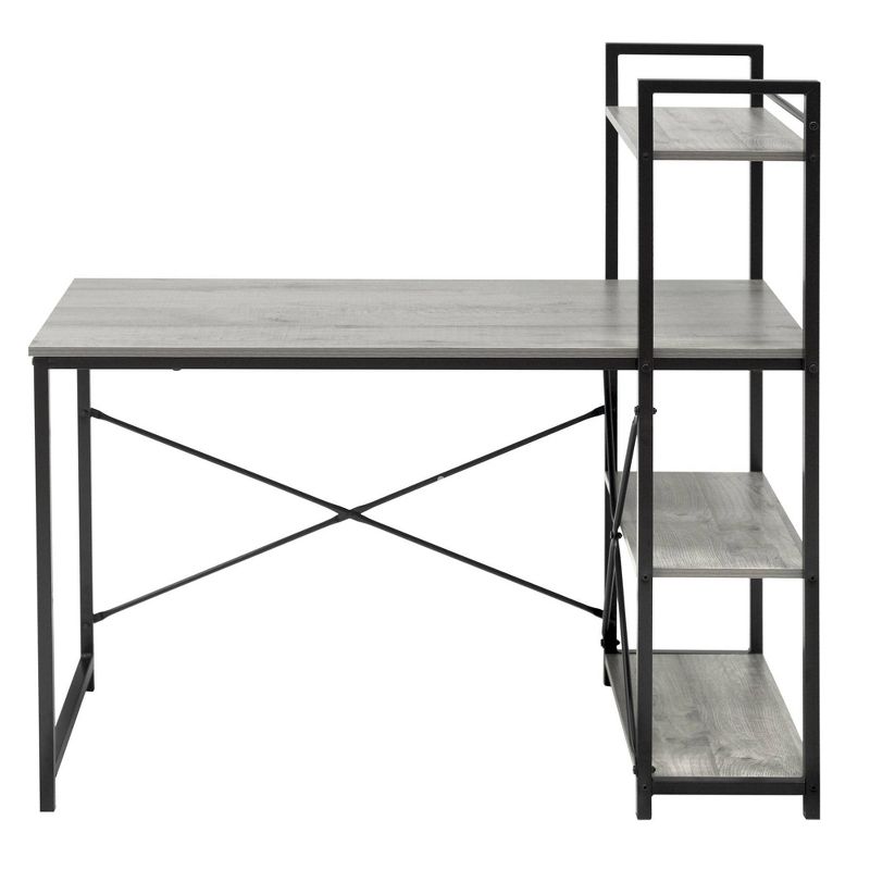 Niche Soho Desk with Bookcase Weathered Gray - Niche