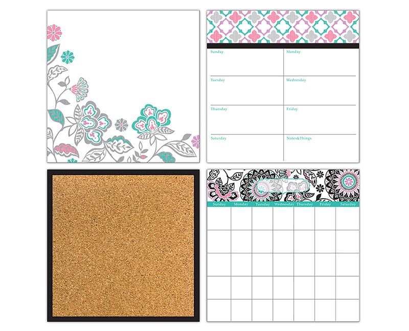 Wall Pops!  Dry Erase Calendar Set - Floral