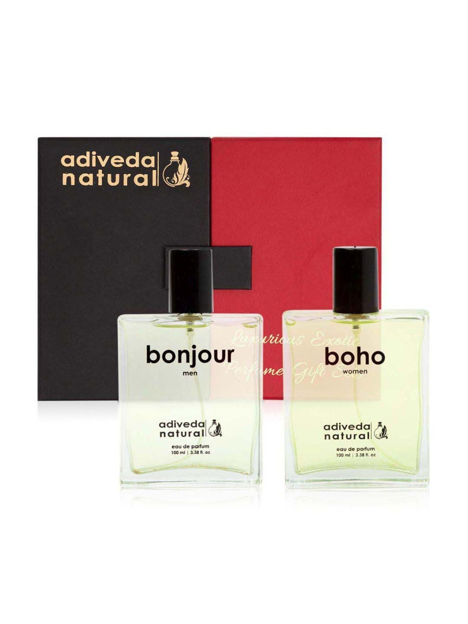 Adiveda Natural Bonjour & Boho For Men and Women Perfume Gift Set
