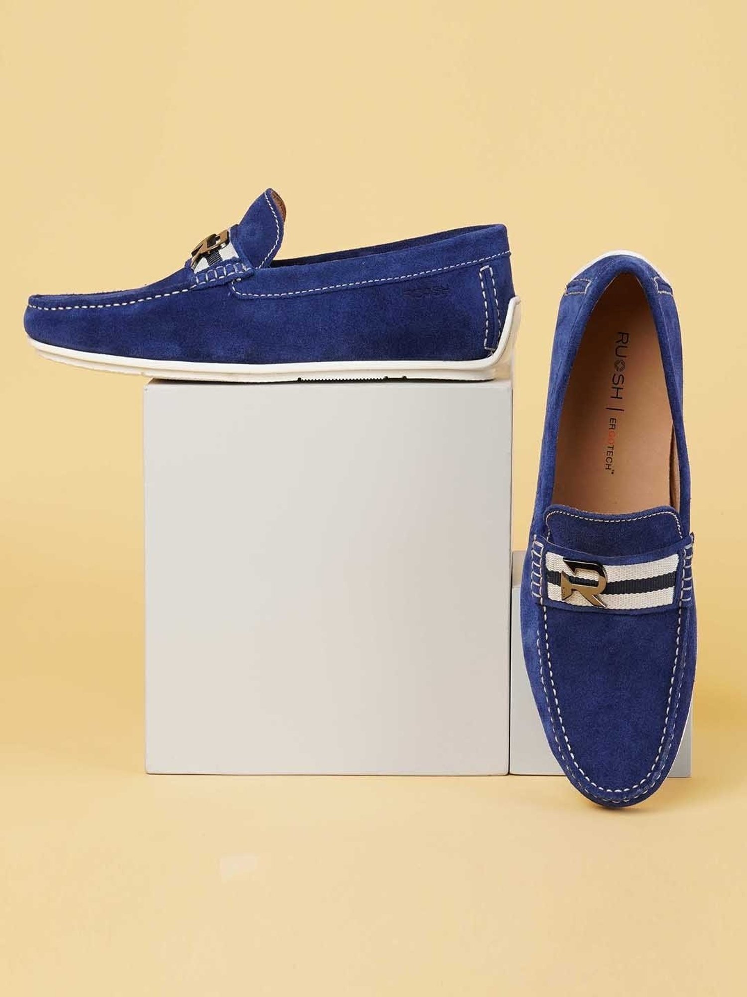 Ruosh Men's Blue Casual Loafers