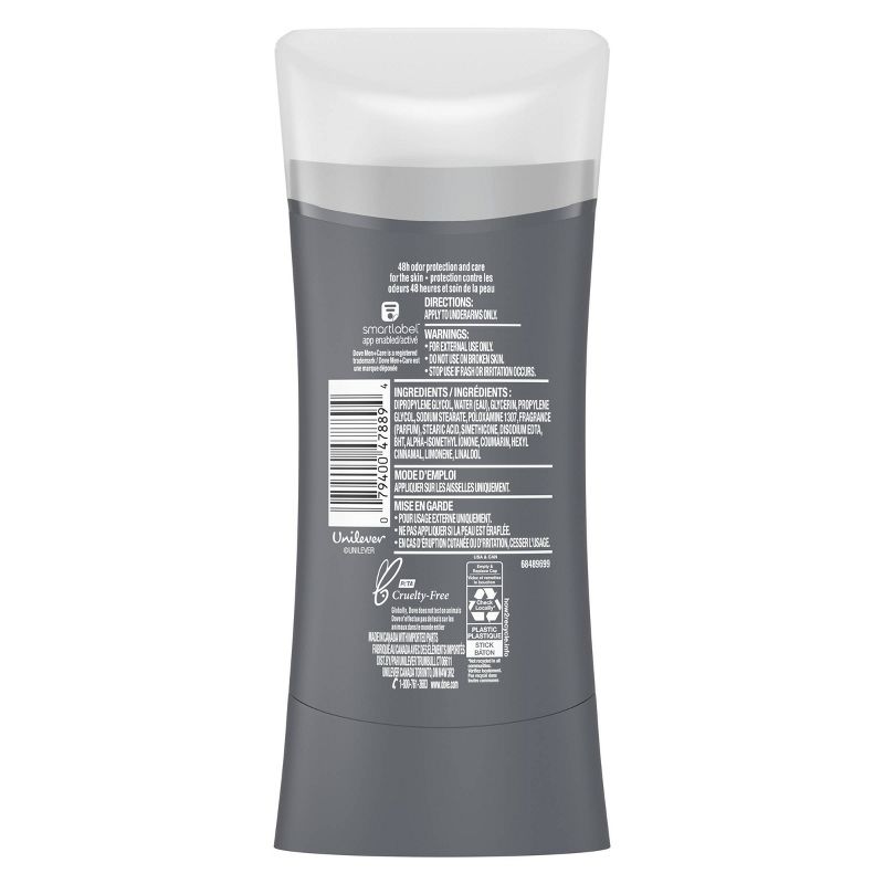 Dove Men+Care 0% Aluminum Deodorant Stick Sandalwood & Orange - 2.6oz