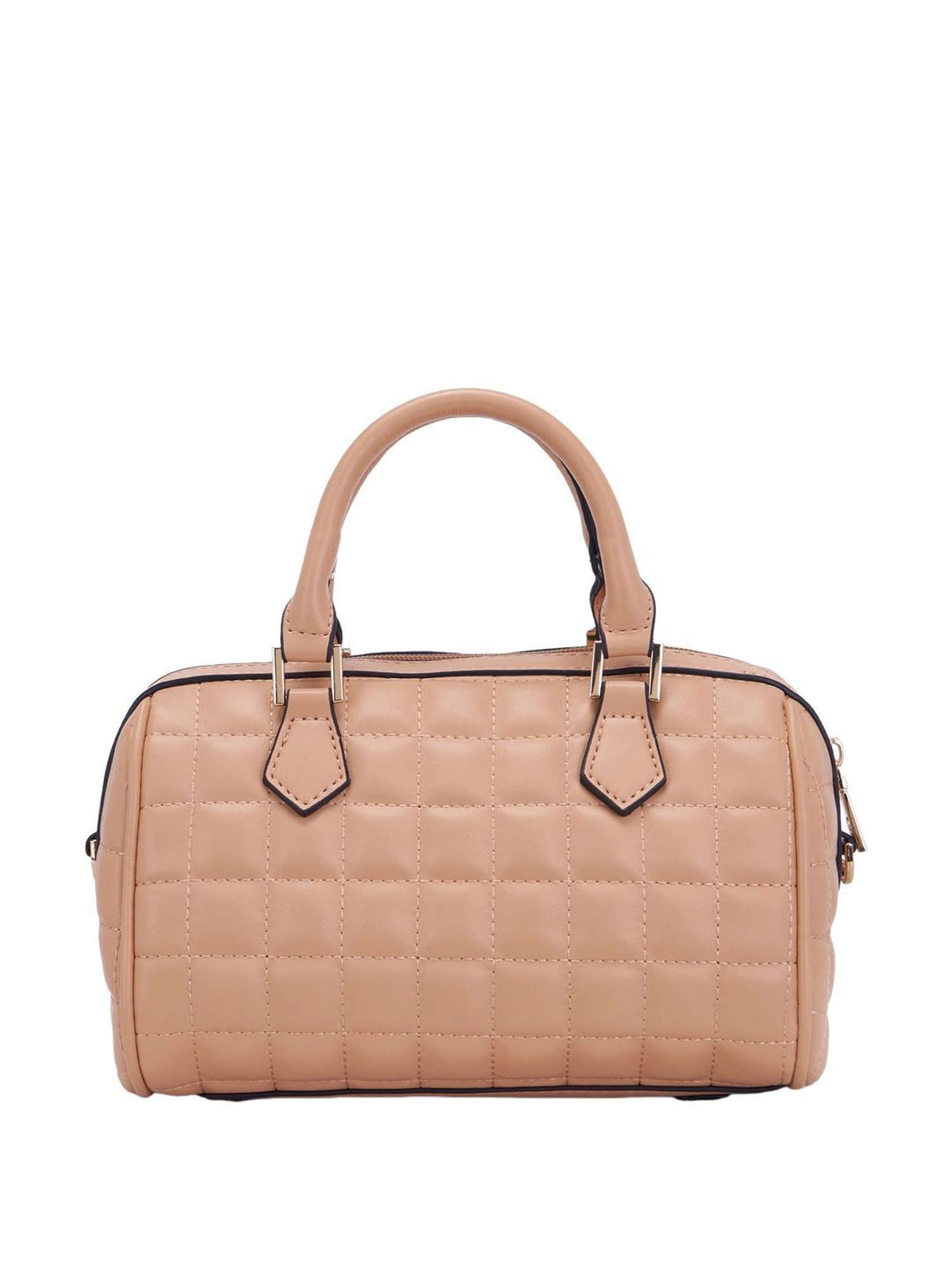 Giordano Beige Quilted Medium Handbag