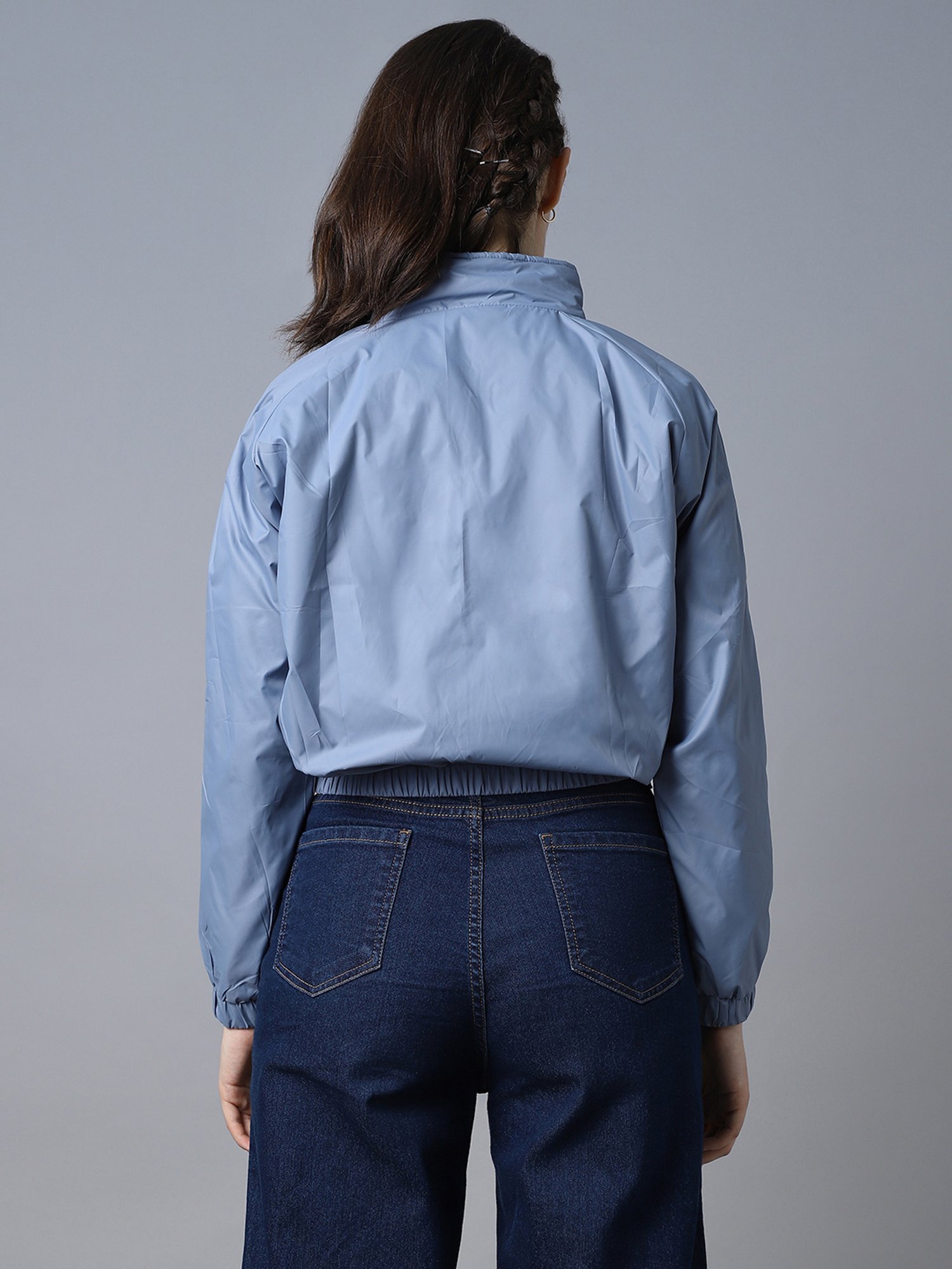 High Star Grey Polyester Regular Fit Sports Jacket