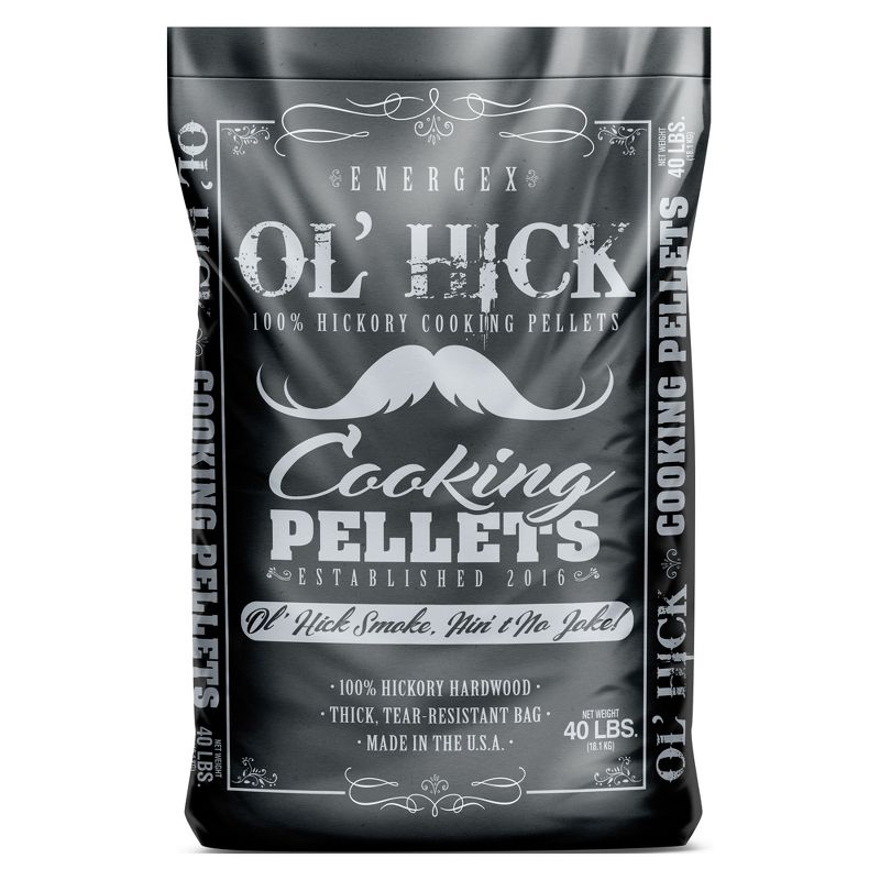 Ol' Hick Cooking Pellets Outdoor Grill Hickory Wood Smoker Grilling Cooking Pellets, 40 Pound Bag