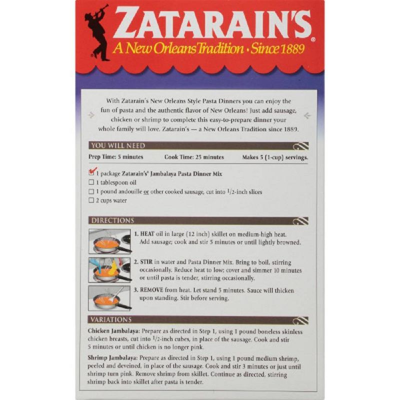 Zatarain's Jambalaya Dinner Pasta Mix - 6.7oz