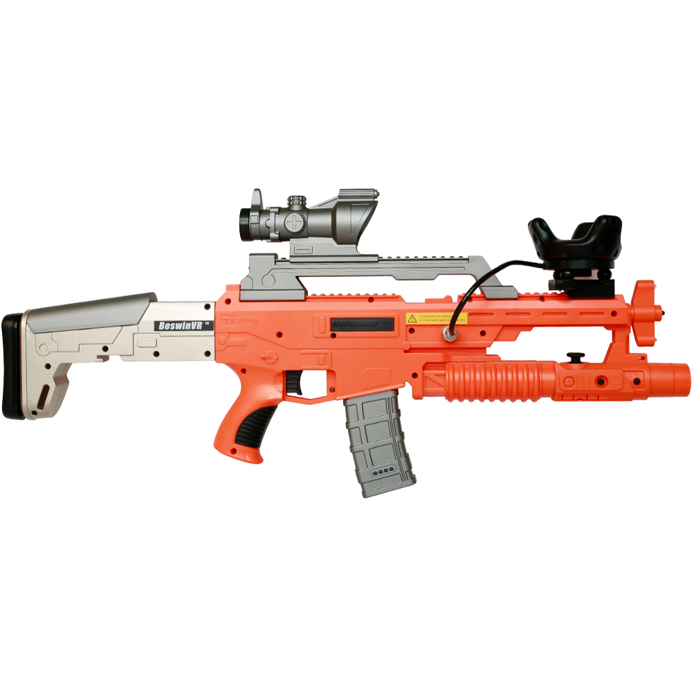 BeswinVR NewScar VR Game Gun controller with Haptic Feedback Orange Version- for Vive Tracker- Virtual Reality Game Accessories