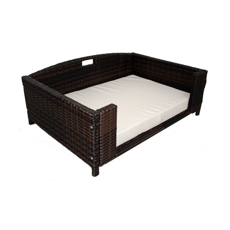 Iconic Beds for Dogs and Cats - Rattan Rectangular Sofa - Brown