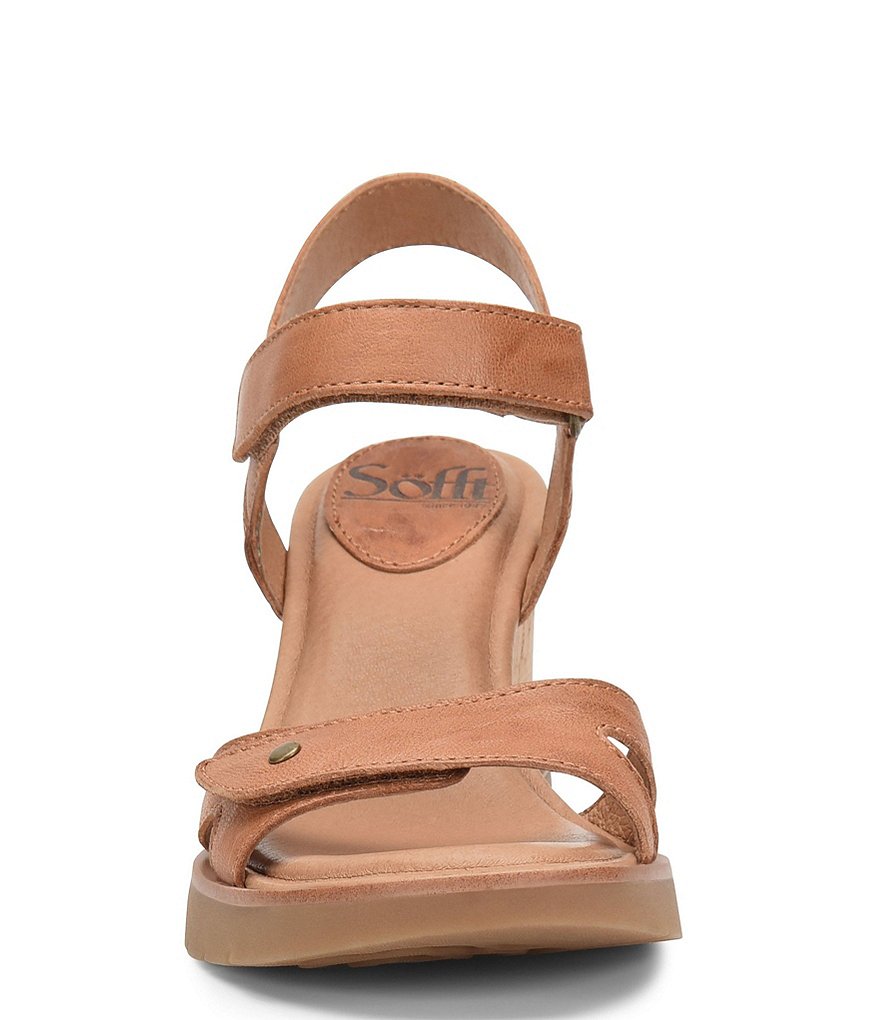 Sofft Cyndy Leather Sporty Wedge Sandals
