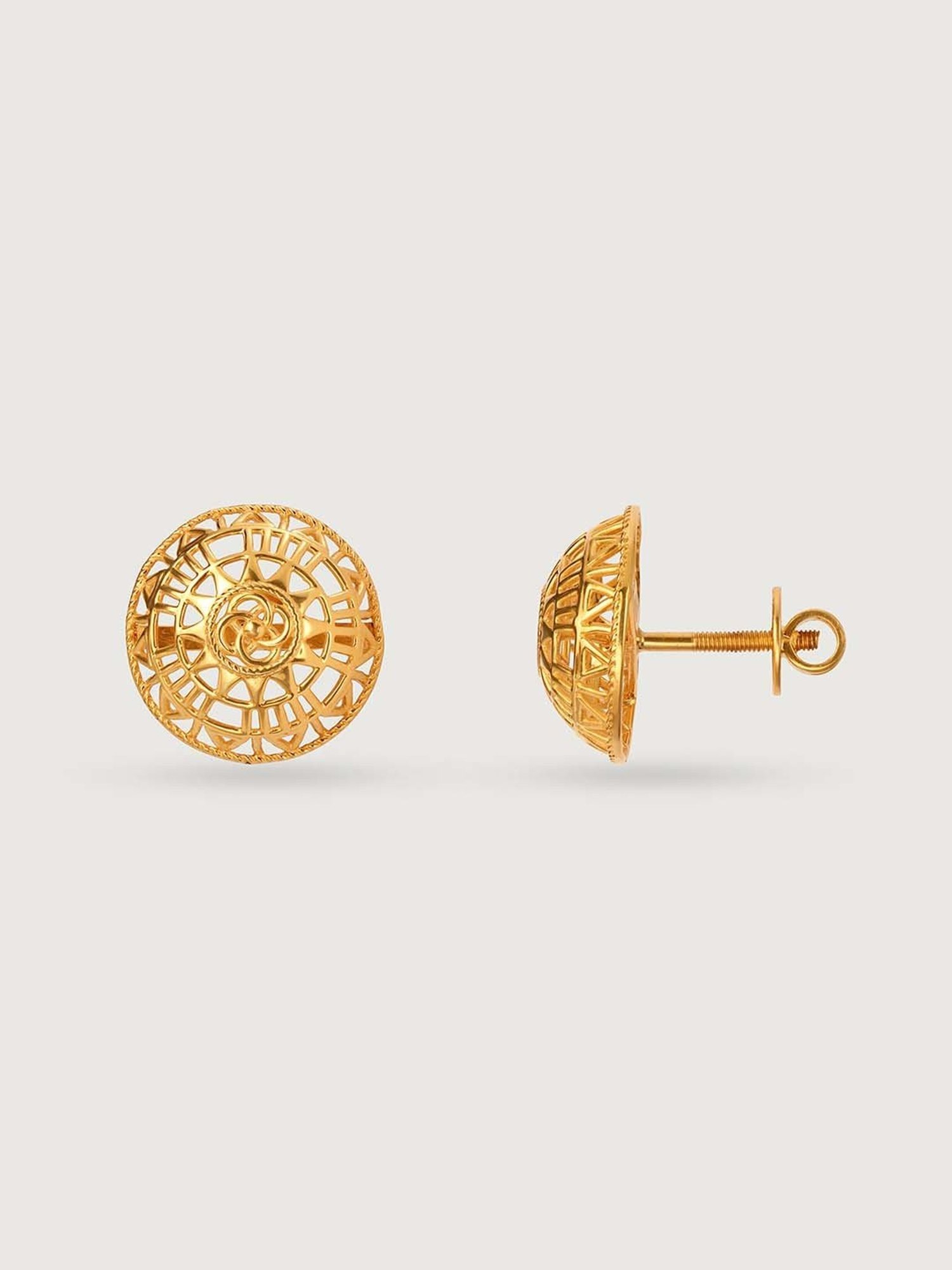 Mia by Tanishq Artisanal Odyssey 22k Gold Stud Earrings for Women