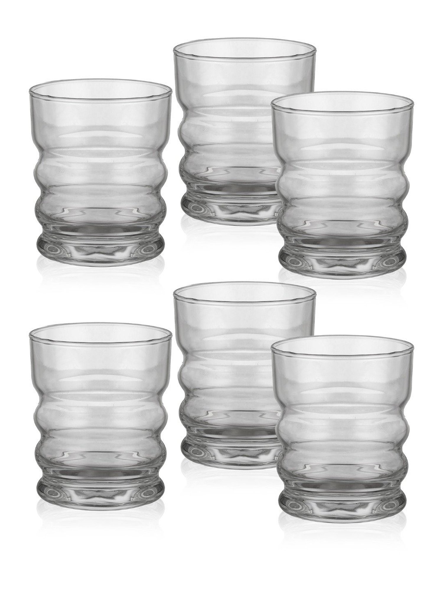 Trovea's Europe Rings of Power Transparent Glass Whiskey Glass - Set of 6