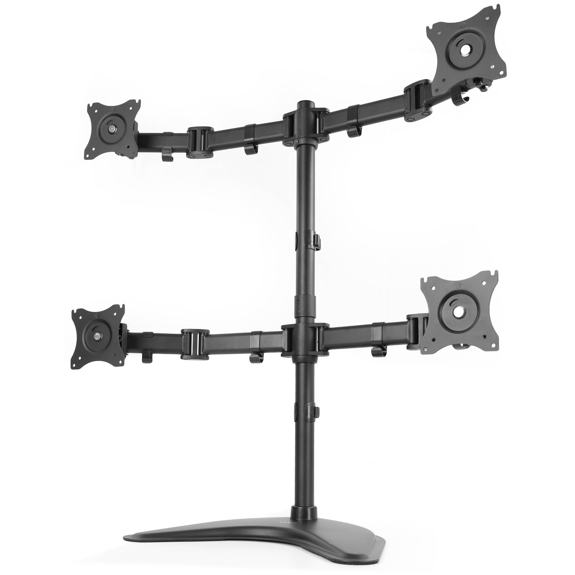 VIVO Quad Monitor Mount Stand Fully Adjustable Desk FreeStanding for 4 LCD Screens up to 27" (STAND-V004P)