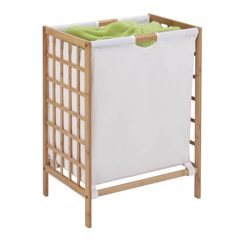 Honey-Can-Do Bamboo Grid Frame Hamper