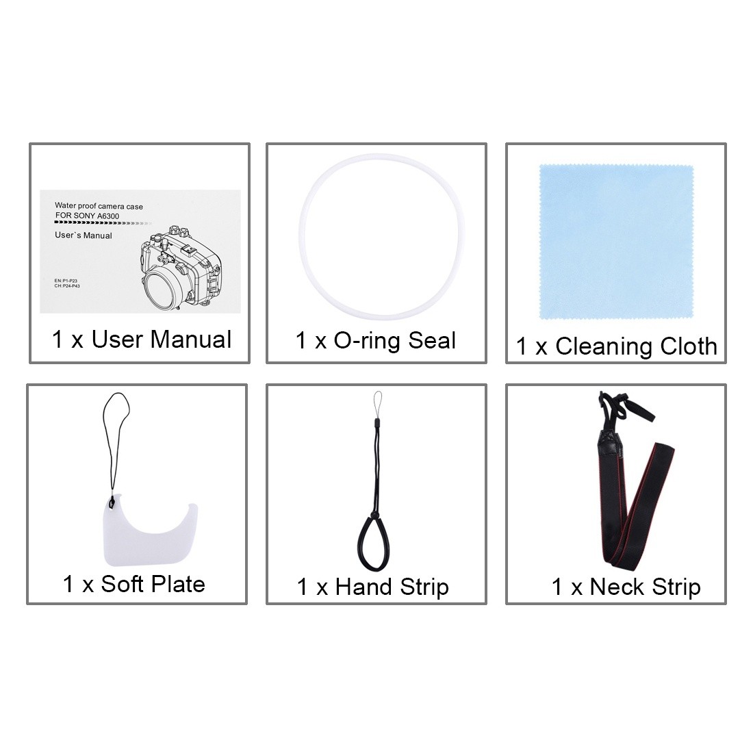 40m Underwater Depth Diving Case Waterproof Camera Housing for Sony A6300 Black