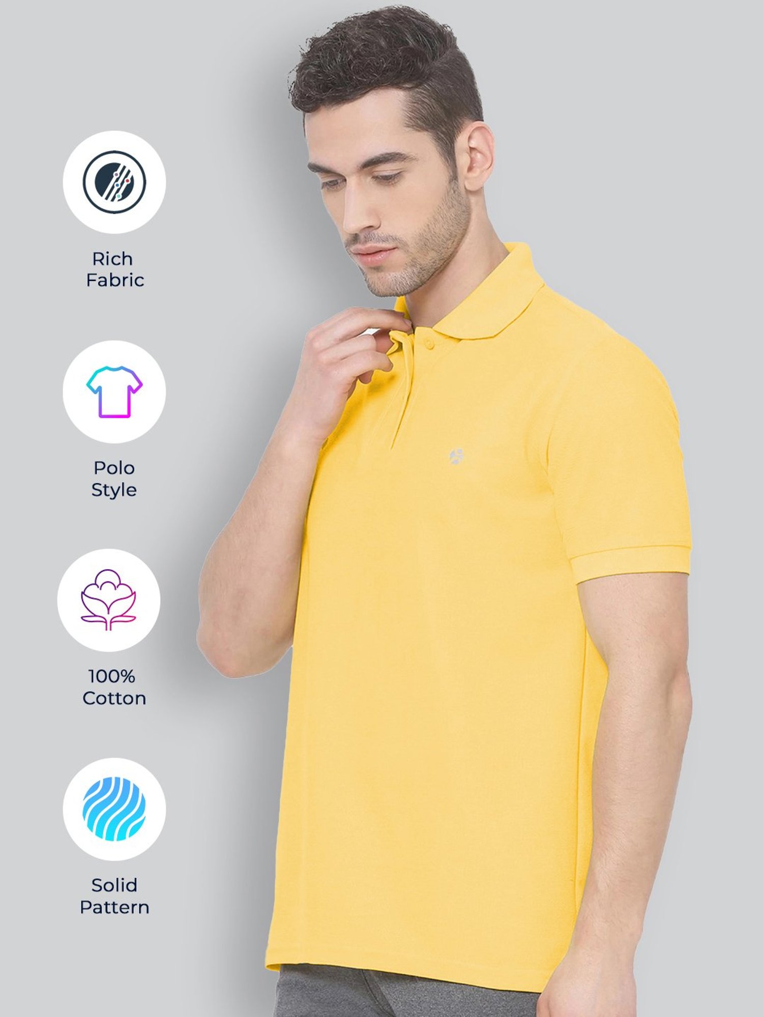 Lux Nitro Yellow Regular Fit Polo T-Shirt