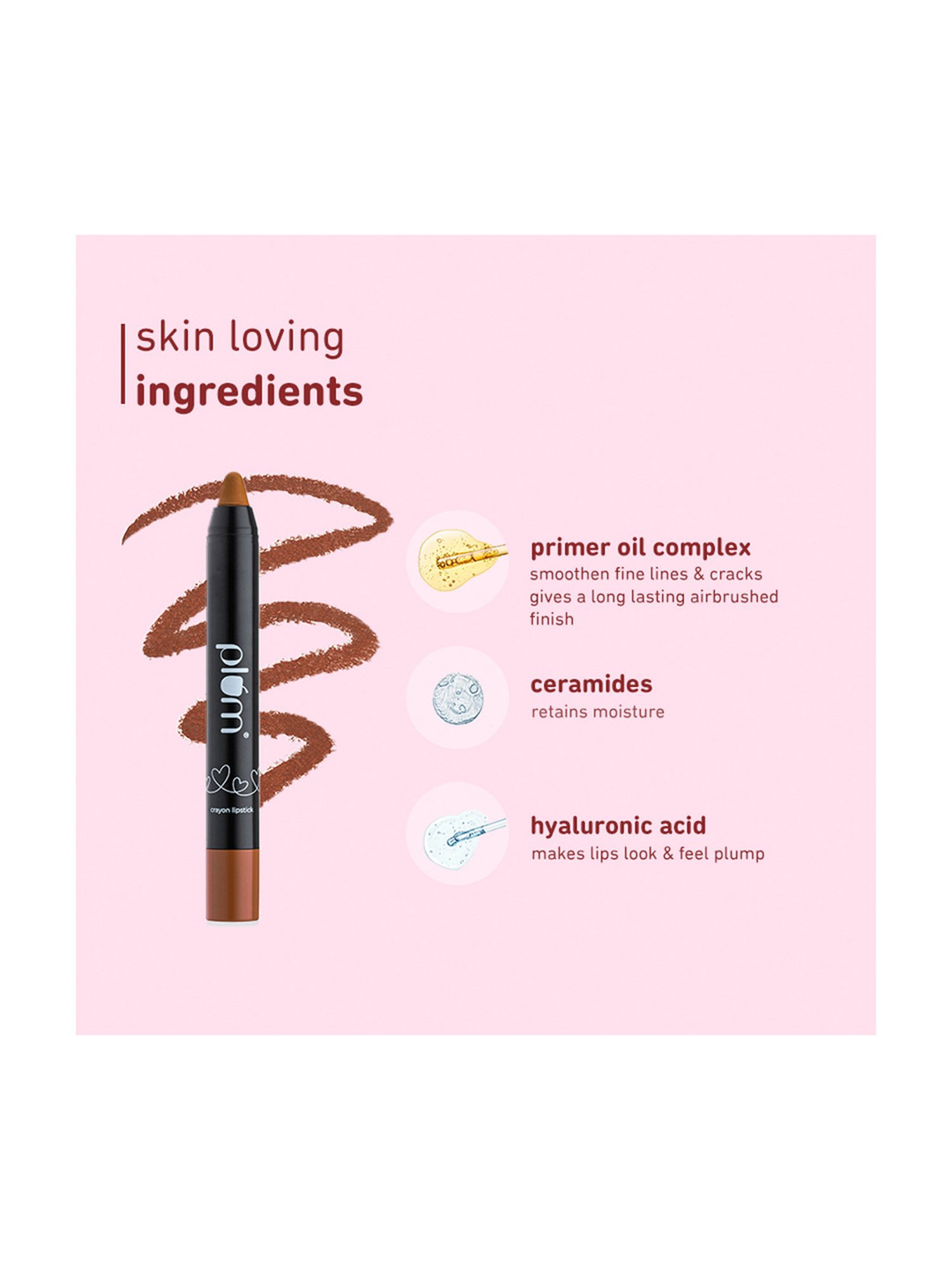 Lenphor Matte Show-Off Lip Crayon Cupid Red - 2.8 gm