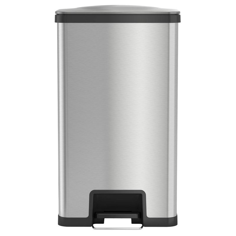 halo quality 18gal AirStep Feather Light Stainless Steel Step Trash Can