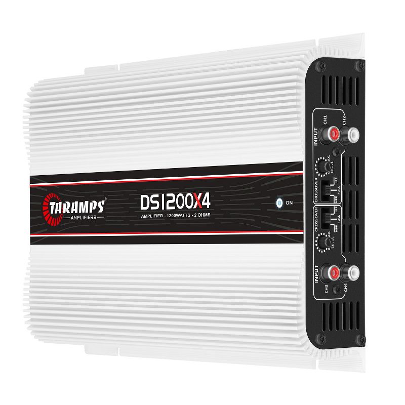 Taramps 900794 DS 1200X4 Class D 1200 Watt RMS 2 Ohms Automotive Car Audio Sound Systems 4 Channel Amplifier with Output Overload Protection (2 Pack)