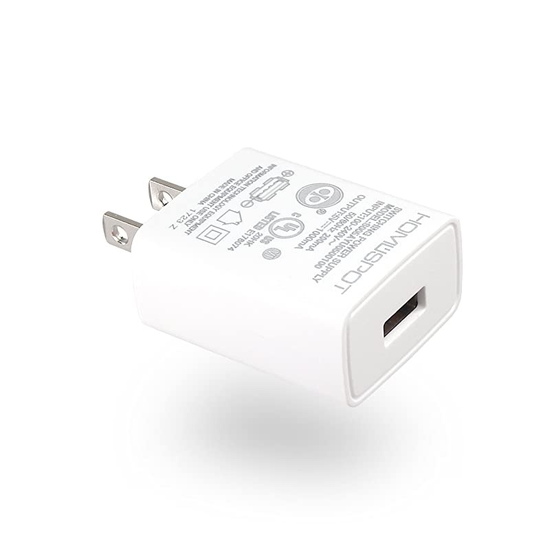 ULListed Universal US 5V1A USB Wall Charger Plug inDoor Power AC Adapter for Travel Office Home Use 4 Pack White